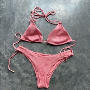Monday Swimwear Pink Bikini Set